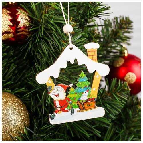 фото Новогодняя подвеска «домик» микс лесная мастерская