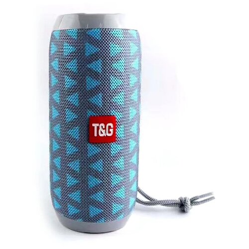 Беспроводная портативная Bluetooth колонка TG-117 серо-голубая 87500₽