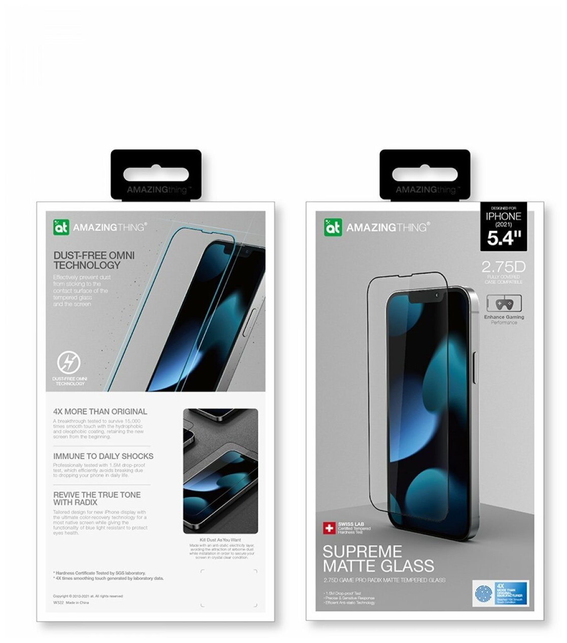 Защитное стекло iPhone 13 mini Amazingthing Radix Matte Full Glue Black 0.33mm