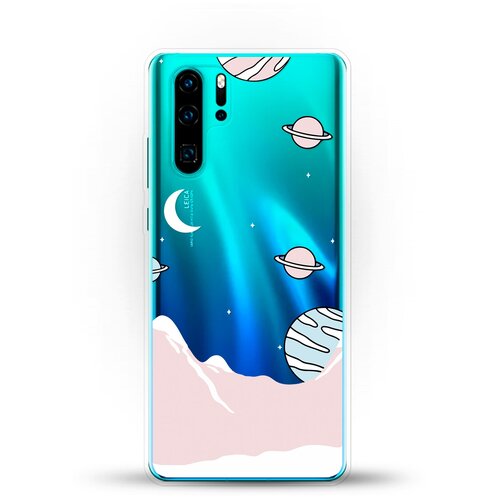 фото Силиконовый чехол горы и планеты на huawei p30 pro andy & paul
