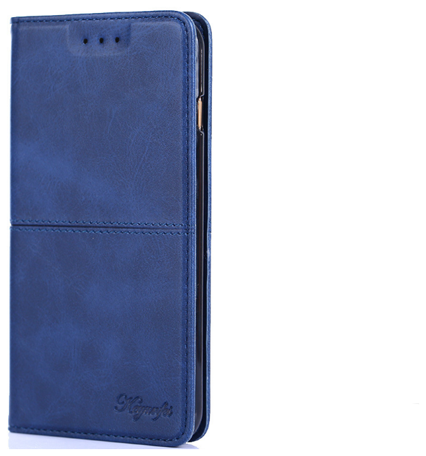 Чехол-книжка Чехол. ру для Sony Xperia 10 II (XQ-AU52) из качественной импортной кожи прошитый элегантной прострочкой Ретро синий с магнитной крышкой