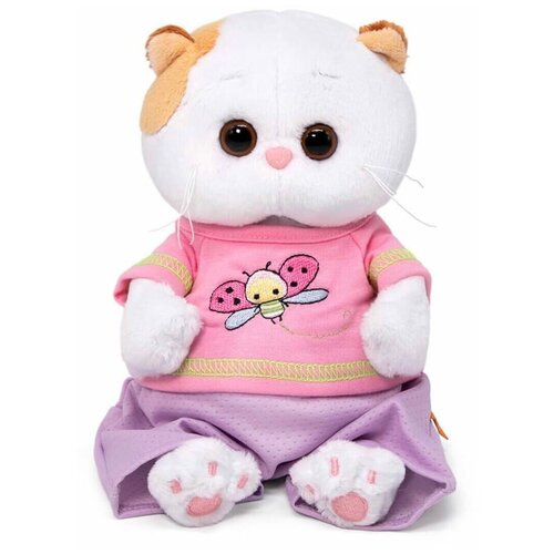 фото Мягкая игрушка basik&co кошечка ли-ли baby в футболке с божьей коровкой budi basa collection
