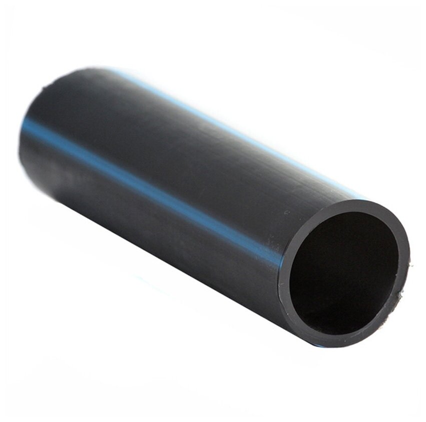 ПНД труба d63х4.7 мм, питьевая с синей полосой, SDR13.6 (PN12.5), 100 м, РосТурПласт, ПЭ100