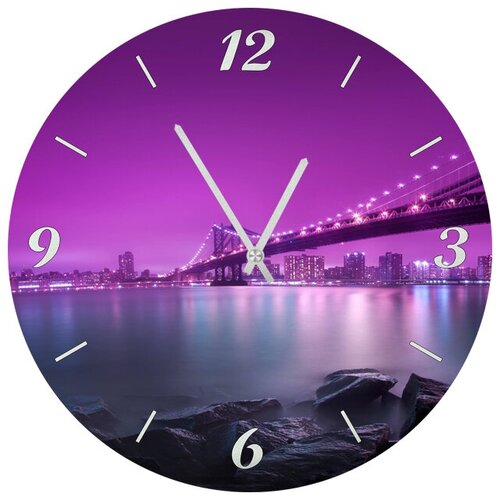 фото Svs настенные часы svs 4001813 фиолетовая ночь