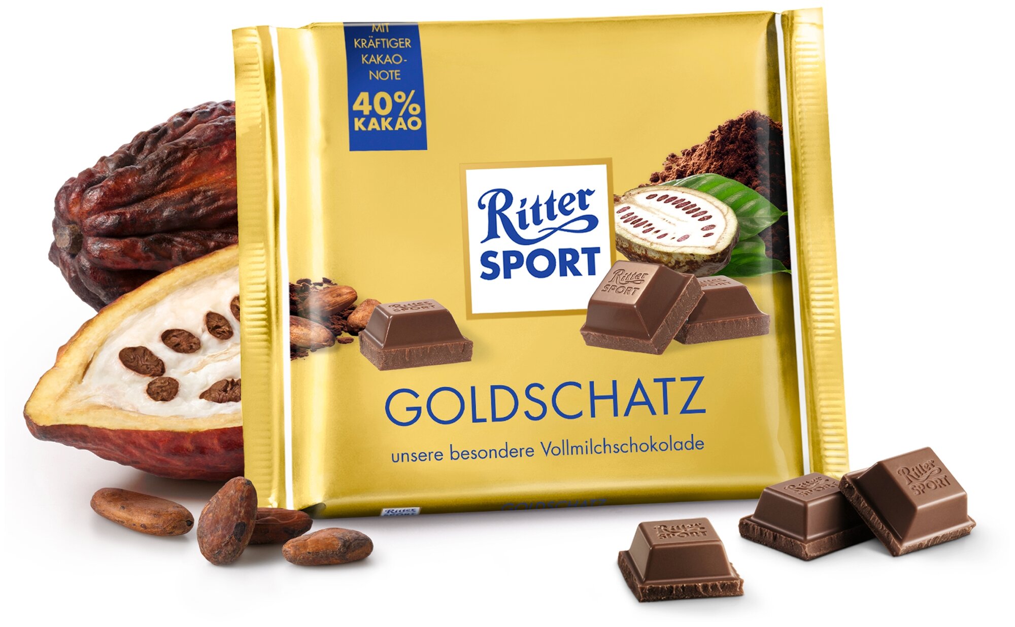 Шоколад Ritter Sport Молочный Goldschatz 250г Alfred Ritter GmbH & Co.Kg - фото №4
