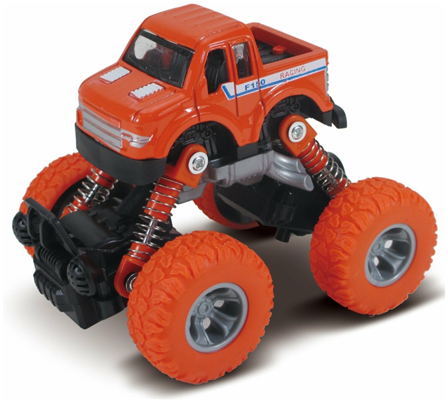 Машинка Funky Toys Die-cast, инерционный механизм, рессоры, оранжевая, 1:46 61074