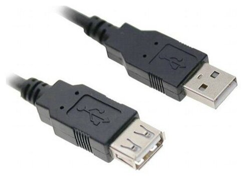 Удлинитель USB2.0 Am-Af ExeGate EX-CC-USB2-AMAF-5.0 - кабель 5 метров, чёрный