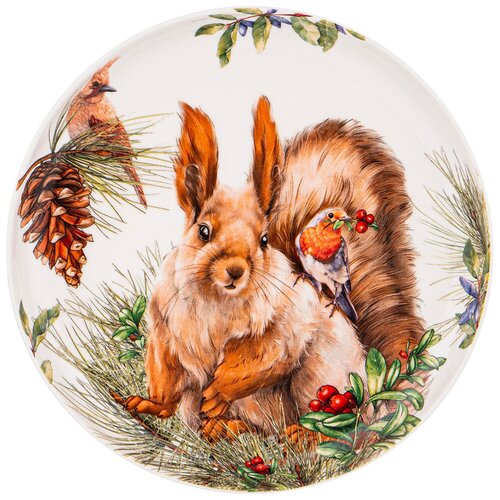 фото Тарелка закусочная лесная сказка белка 20 см lefard (159731)