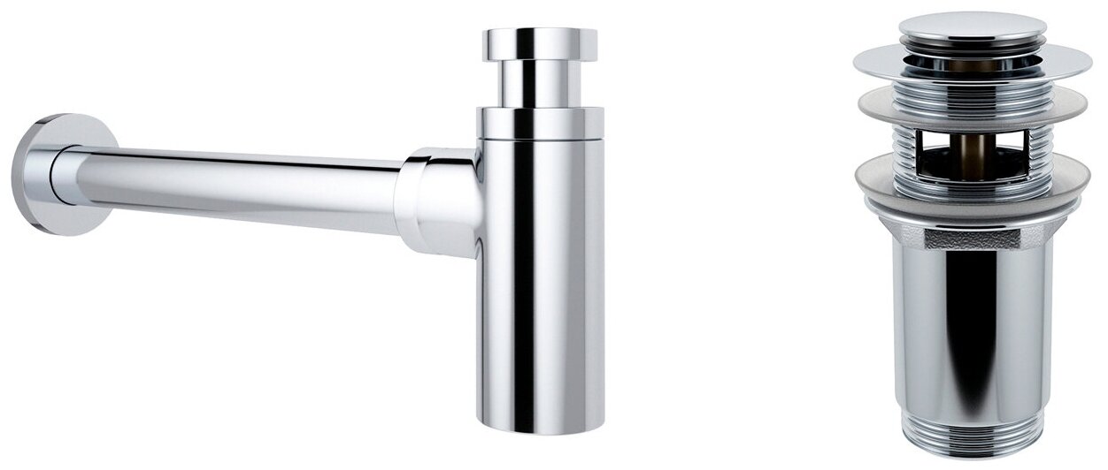 Комплект 3 в 1 Lavinia Boho Bathroom Sink 21520437: врезная фарфоровая раковина 60 см, металлический - фото №3