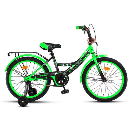 Велосипед Pioneer Ballu 20'' black-green (требует финальной сборки)