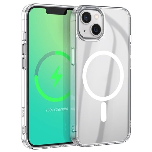 Чехол-накладка HOCO Light для iPhone 14 Plus MageSafe прозрачный