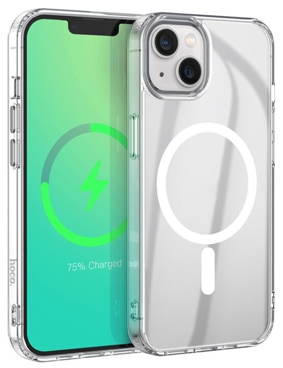 Чехол-накладка HOCO Light для iPhone 14 Plus MageSafe прозрачный