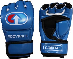 Перчатки для боевого самбо ADDVANCE COMBAT синие, размер S