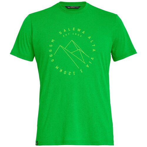 фото Футболка для активного отдыха salewa alta via dri-rel m s/s tee classic green melang (eur:46/s)