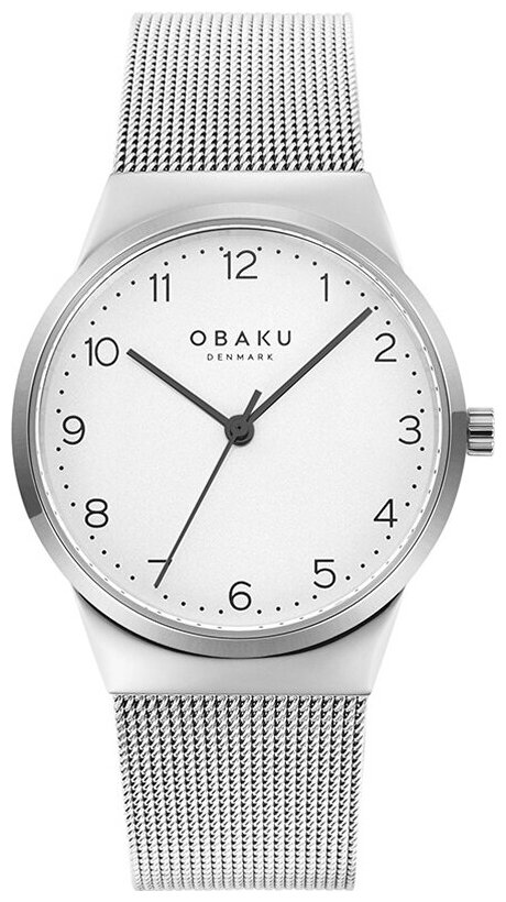 Наручные часы OBAKU Mesh, серебряный, белый