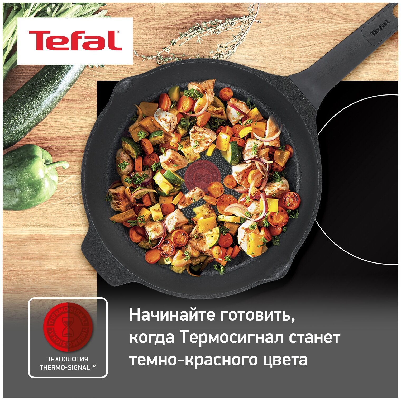 Сковорода TEFAL Delicio E2320474, 24см, без крышки, черный [2100118219] - фото №2