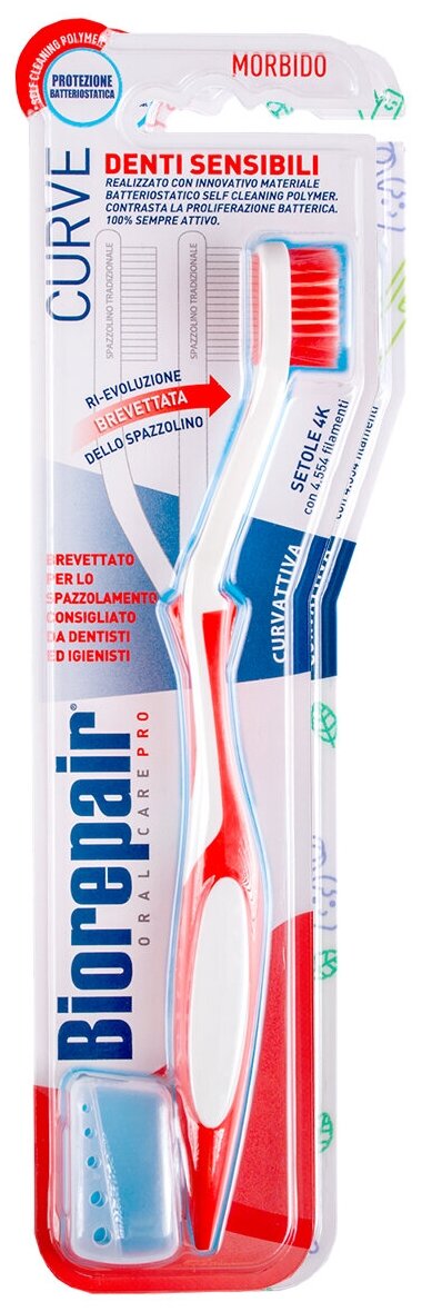 Зубная щетка Biorepair CURVE Denti Sensibili Soft