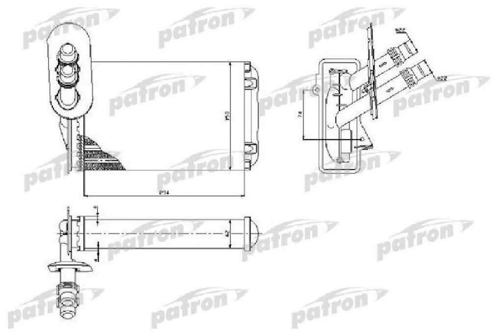 Радиатор Отопителя PATRON арт. PRS2074