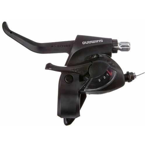 Шифтер/торм. руч. Shimano EF-41, левый, 3 скорости, 1800 мм, черный gear shifter lever for honda 94 01 acura integra 5 speed shift knob black plastic handle ball