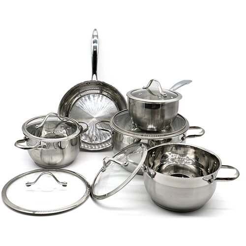 Набор кастрюль Delfi Professional 10 предметов, 6л, 3,5л, 2,5л, 24см, 1,6л