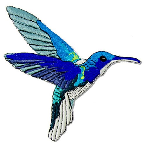 Патч синяя колибри