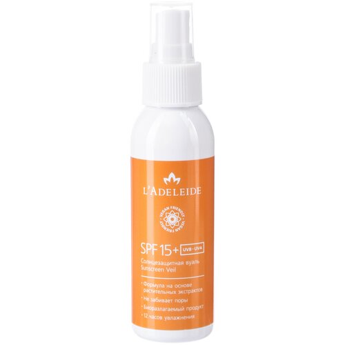 ADELEIDE L'ADELEIDE Солнцезащитный спрей-вуаль SPF 15+/Sunscreen Veil SPF 15+, 100 мл.