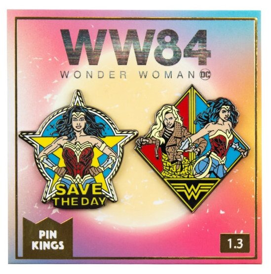 Значок Pin Kings DC Чудо-женщина 84 1.3 - набор из 2 шт Бука - фото №1