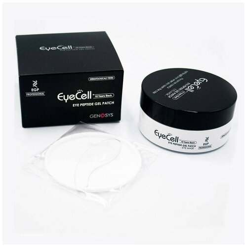 genosys патчи eyecell eye peptide gel patch пептидные гелевые для области вокруг глаз 60 шт Успокаивающие и увлажняющие пептидные гелевые патчи Genosys Eye Peptide Gel patch 98 г