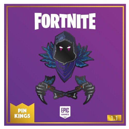 фото Набор значков fortnite 1.1 raven pin kings 2- pack rubber road ltd