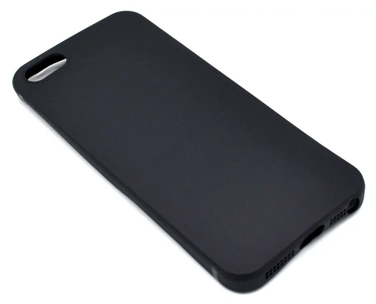 Силиконовый чехол черный матовый для Apple iPhone 5 / iPhone 5S / iPhone se / айфон 5 / айфон 5с / айфон се