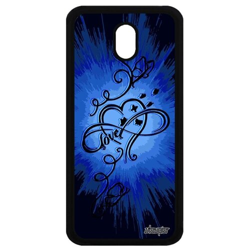 фото Ударопрочный чехол на смартфон // samsung galaxy j3 2017 // "бесконечность" сердце чувства, utaupia, синий