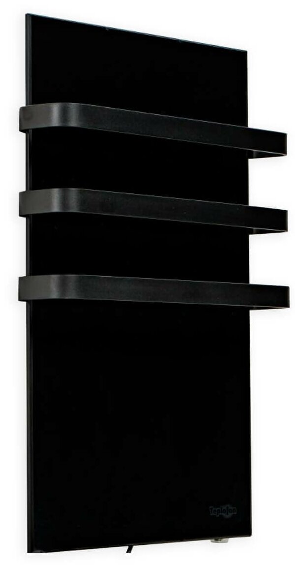 Полотенцесушитель электрический стеклянный - Теплофон, 150 Вт (цвет: черный)