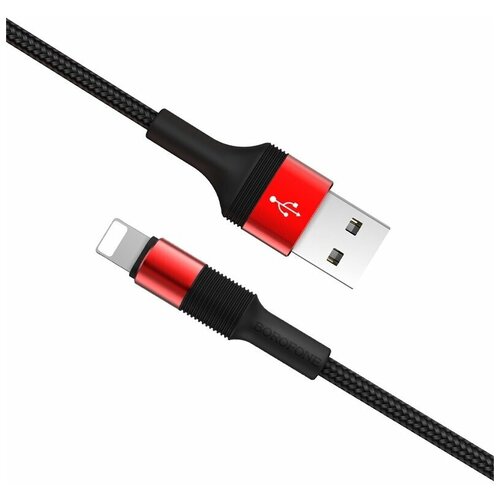 Кабель USB - Lightning Borofone BX21 Outstanding, цвет красный кабель usb apple lightning borofone bx21 outstanding серый