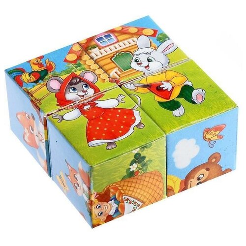 фото Iq-zabiaka кубики картонные «любимые сказки», 4 шт