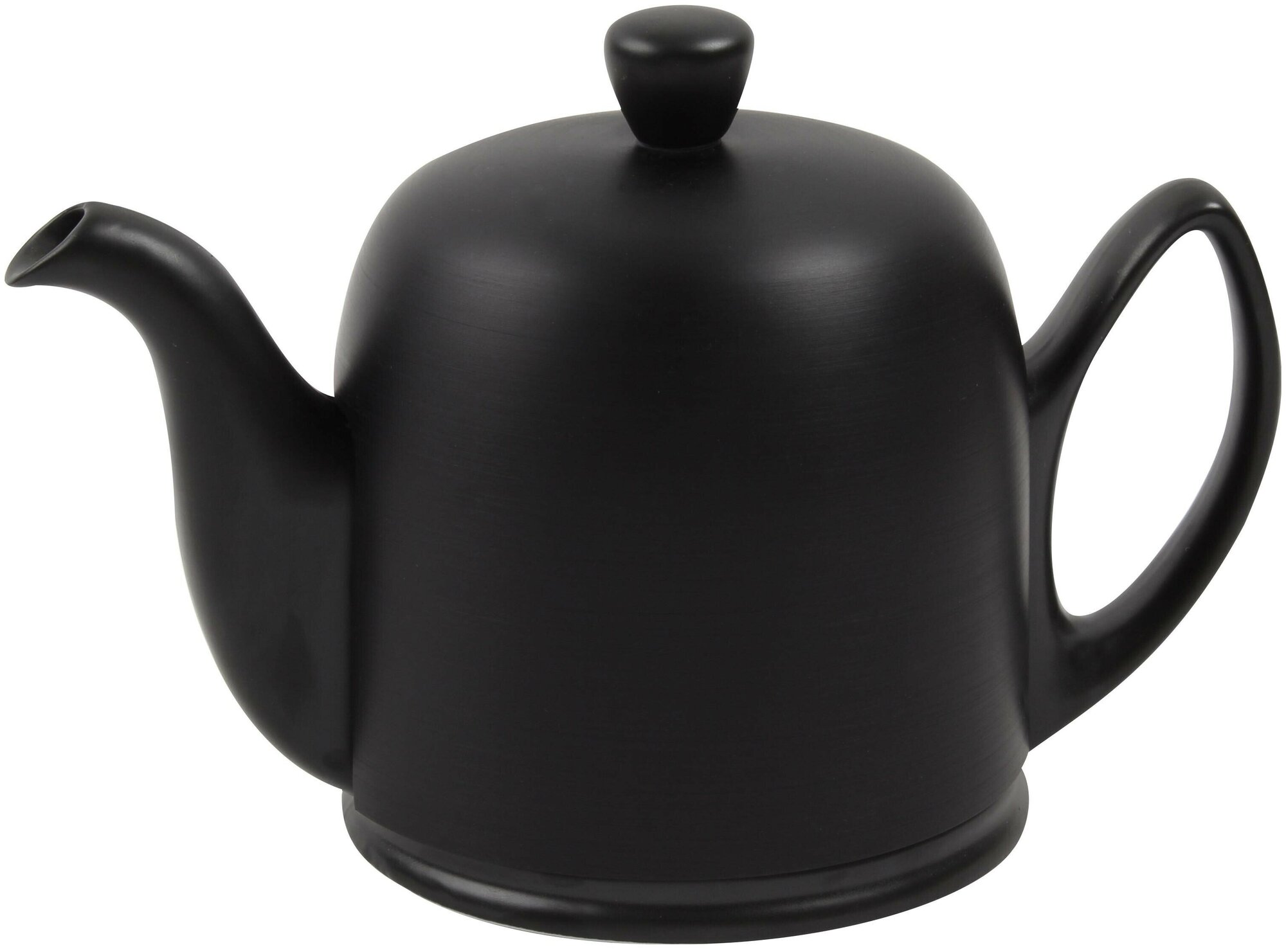 Фарфоровый черный заварочный чайник на 6 чашки с черной крышкой + ситечко Degrenne Salam Mat Black, 900 мл,