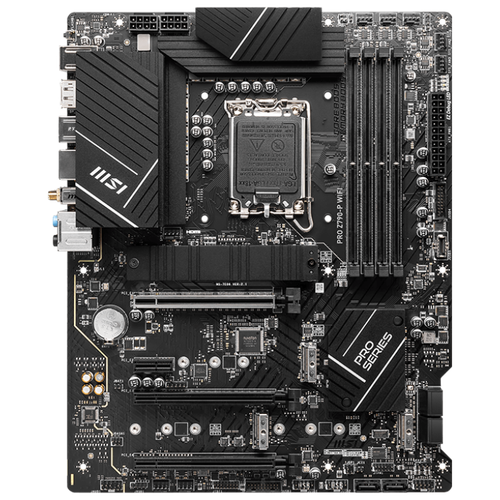 Материнская плата MSI PRO Z790-P WIFI MS-7E06,LGA1700,4DDR5,3PCI -Ex16,1PCI - Ex1,4M.2,1USB3.2 Gen2 X2, 6USB3