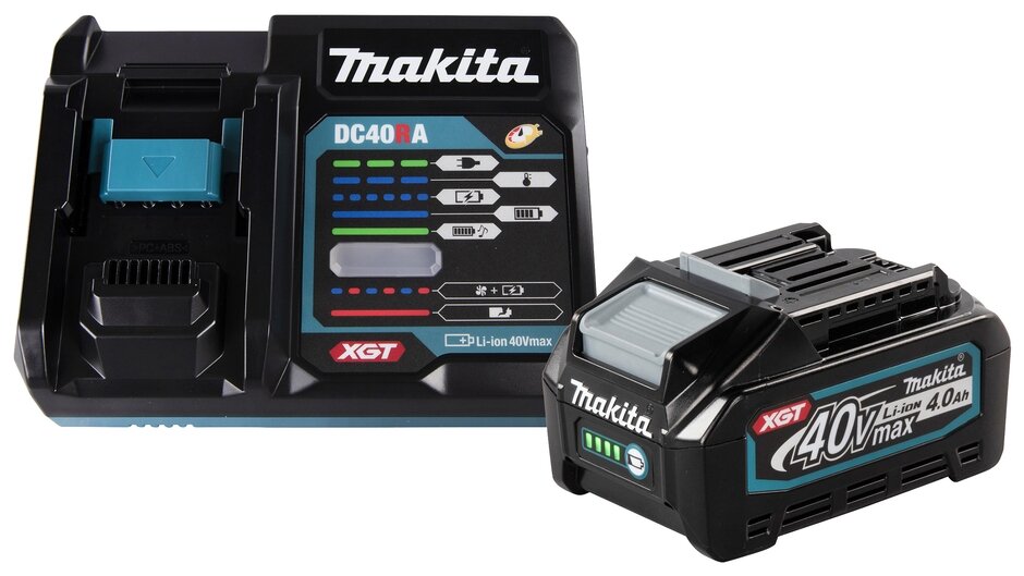 Батарея аккумуляторная Makita BL4040, 40В, 4Ач, Li-Ion, ЗУ в комплекте [191j67-0]