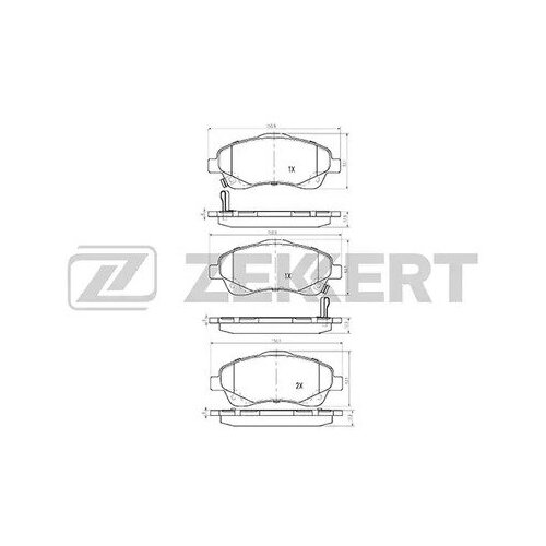 ZEKKERT BS2711 Колодки тормозные Toyota Avensis (T250) 03-08, Corolla Verso 04-09 передние Zekkert