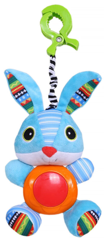 Подвесная игрушка Biba Toys Зайка Брюс (WF191), голубой