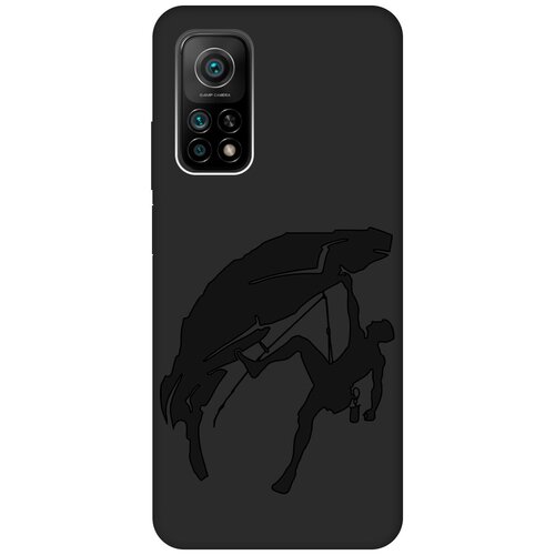 Матовый чехол Climbing для Xiaomi Mi 10T / 10T Pro / Сяоми Ми 10Т / Ми 10Т Про с эффектом блика черный матовый soft touch силиконовый чехол на xiaomi mi 10t 10t pro сяоми ми 10т ми 10т про с 3d принтом sarcasm element w черный