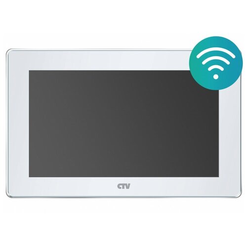 фото Видеодомофон ctv-m5701 white (белый) монитор формата ahd и записью в full hd, и удаленным доступом wi-fi