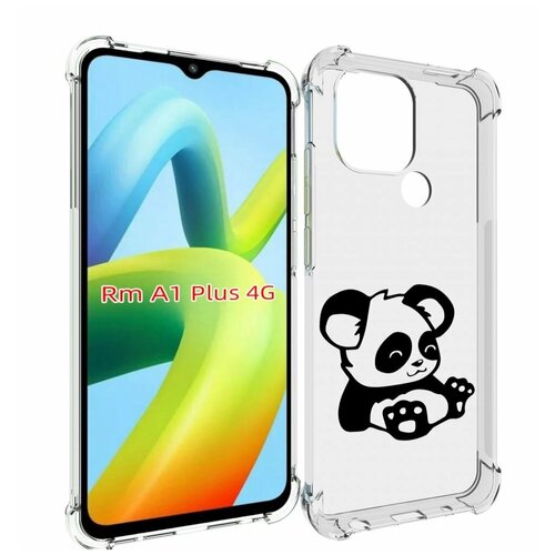 Чехол MyPads панда-детеныш детский для Xiaomi Redmi A1 Plus + задняя-панель-накладка-бампер