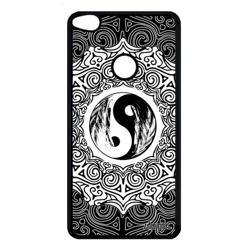 фото Качественный чехол на мобильный // huawei p9 lite 2017 // "инь и ян" фэн-шуй черное и белое, utaupia, серый