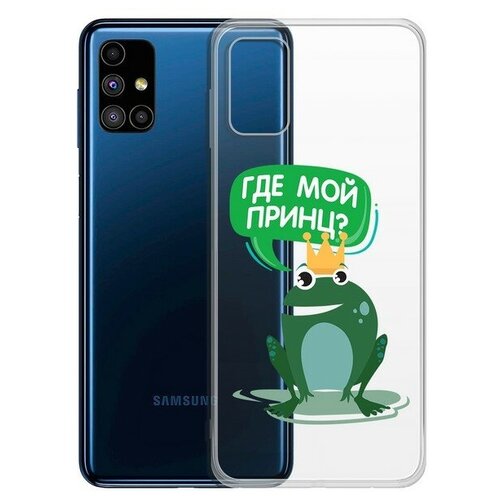 фото Чехол-накладка krutoff clear case "лягушка" для samsung galaxy m51 (m515) krutoff group