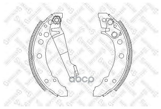 056 100-Sx_=4045.00=340sbs=361216b=Fsb191 ! Колодки Барабанные Audi 80 <86, Vw Golf <91/Passat <88 Stellox арт. 056 100-SX