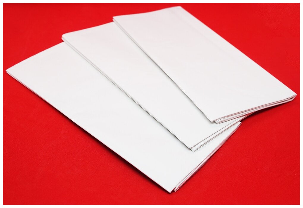 Бумага упаковочная тишью 30 листов 51x66см. цвет белый