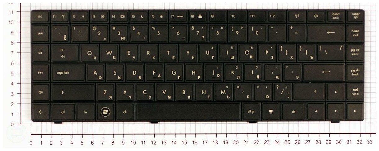 Клавиатура для ноутбука HP Compaq V115326AS1 русская черная