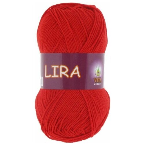 Пряжа Vita cotton Lira красный (5033), 40%акрил/60%хлопок, 150м, 50г, 1шт