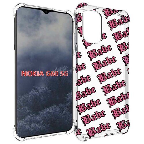 Чехол MyPads Бабе для Nokia G60 5G задняя-панель-накладка-бампер