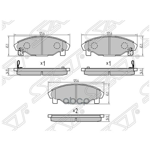 SAT ST-44918-77240-00 Колодки тормозные перед DAIHATSU PYZAR 96-